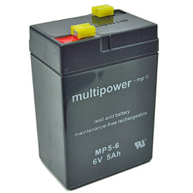 Multipower MP5-6 6V 5Ah AGM battery
