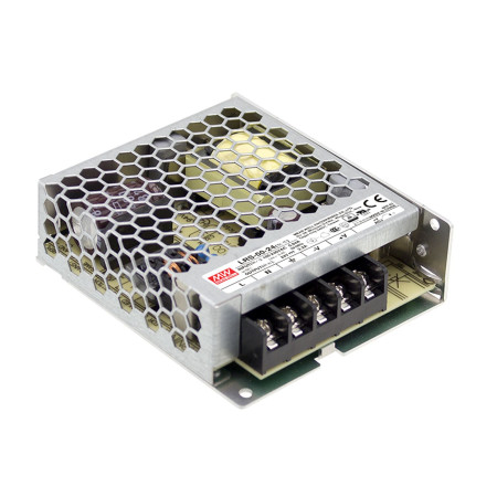 LRS-50-24 Switching power supply, closed, 52,8W, 24V, 2,2A, MEAN WELL - BiF Electronic