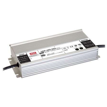 HEP-480-24A switching power supply, industrial, IP65, 480W, 24V, 20A, MEAN WELL