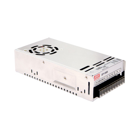 QP-150D Switching power supply, closed, 150W, PFC 5/12/24/-12V, MEAN WELL