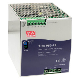 TDR-960-24 DIN rail power supply, 960W, 24V, 40A, MEAN WELL