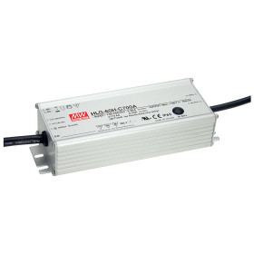HLG-60H-C350B LED driver, IP67 70W, 100-200V, 350mA CC dimmable, MEAN WELL