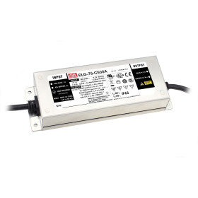 ELG-75-C700-3Y Led driver, IP67 74,9W, 53-107V, 700mA CC + PE, MEAN WELL