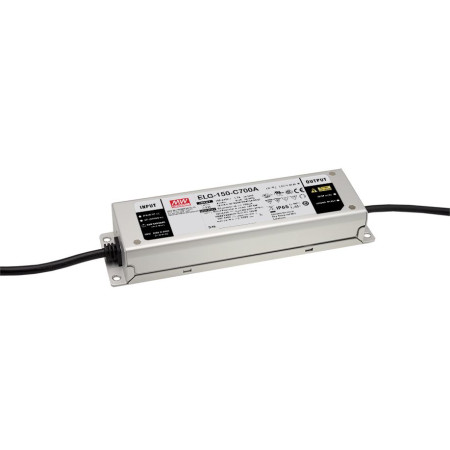 ELG-150-C500A-3Y Led driver, IP65 150W, 150-300V, 500mA CC + PE, MEAN WELL