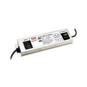 ELG-200-C700AB-3Y Led driver, IP65 200,2W, 142-286V, 700mA CC dim+PE, MEAN WELL