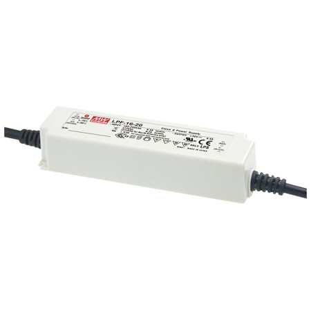 LPF-16D-48 Led driver, IP30 16,32W, 48V, 0,34A CV+CC dimmable, MEAN WELL
