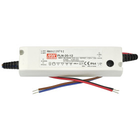 PLN-20-48 Led driver, PFC 20W, 48V, 0,42A CV+CC, MEAN WELL