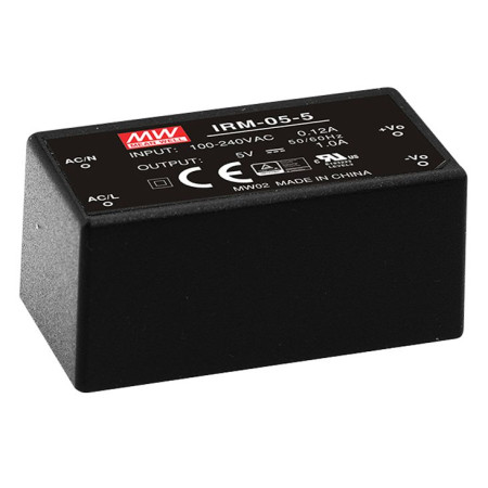 IRM-05-5 Alimentation à découpage, module, 5 W, 5 V, 1 A, MEAN WELL