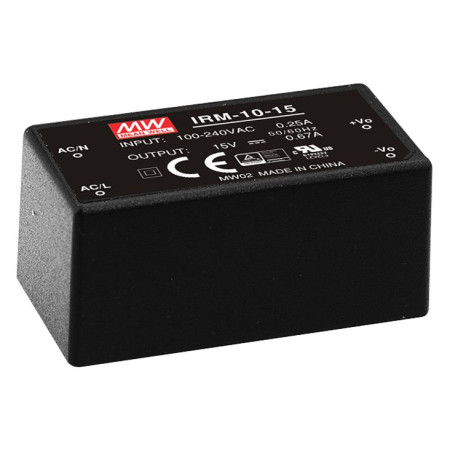 Alimentation à découpage IRM-10-12, module, 10 W, 12 V, 0,85 A, MEAN WELL