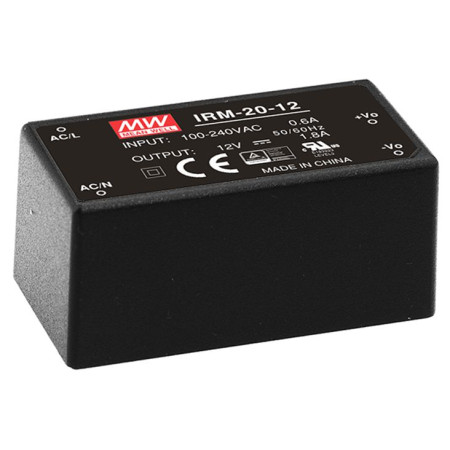 IRM-20-5 Switching power supply, module, 20W, 5V, 4A, MEAN WELL - BiF Electronic