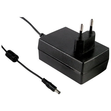 GSM18E09-P1J Plug-in switching power supply, 18W, 9V, 2A medical,, MEAN WELL