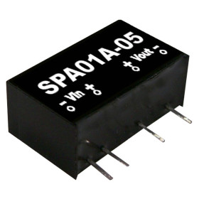SPA01A-12 DC/DC Converter 9-18:12V 83mA 1W, MEAN WELL