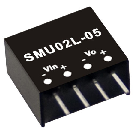 SMU02N-05 DC/DC converter +/-24:5V 400mA 2W, MEAN WELL