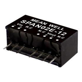 SPAN02B-12 DC/DC Converter 18-36V:+12V 167mA 2W, MEAN WELL