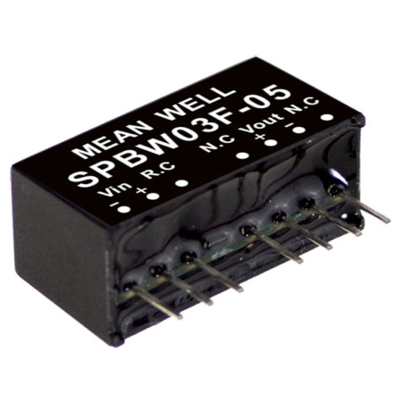 SPBW03F-05 DC/DC Converter 9-36V:+5V 600mA 3W, MEAN WELL