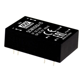SCWN06A-15 DC/DC converter 9-18V:+15V 400mA 6W, MEAN WELL