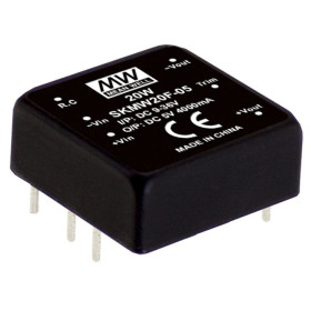 Convertisseur CC/CC SKMW20G-12 18-75 V : +12 V, 1 670 mA, 20 W, MEAN WELL