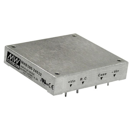 Convertisseur CC/CC MHB100-24S05 18-36 V : +5 V, 20 A, 100 W, MEAN WELL