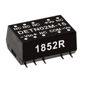 Convertisseur CC/CC SMD DETN02M-15, 12 : +/-15 V, +/-67 mA, MEAN WELL