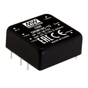 Convertisseur CC/CC DKM10A-05 9-18 V : ±5 V, 1 A, 10 W, MEAN WELL