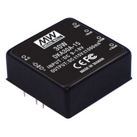Convertisseur CC/CC DKA30C-05 36-72 V, ±5 V, ±2 500 mA, 25 W, MEAN WELL