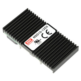 NSD10-48D5 Convertisseur CC/CC, plage d'entrée 22-72 V : +/-5 V, 1 000 mA, MEAN WELL