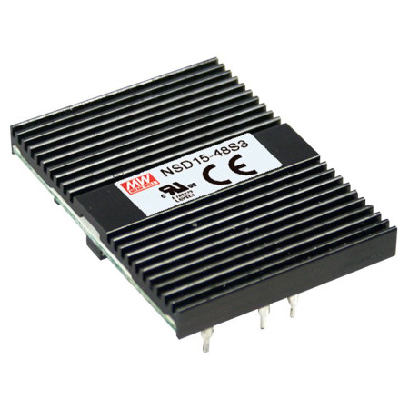 Convertisseur CC/CC NSD15-48D5 18-72 V : ±5 V, 1 500 mA, MEAN WELL