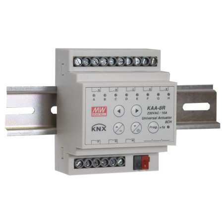 KAA-8R-10S KNX 8 channel actuator, 10A per channel, MEAN WELL