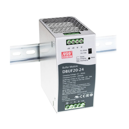 DBUF20-24 Buffer Module,e 24V, 20A 350ms, MEAN WELL
