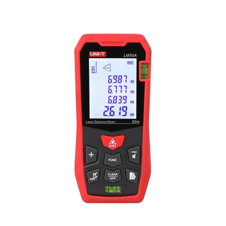 Télémètre laser LM50A, 50 m, 2 chariots à eau, UNI-T