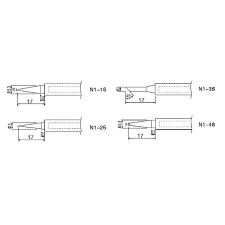 79-1126 (N1-26) Spare tip ZD-200NDJ, ZD-200NDQ, ZD-707NL, ZD-929B/C, ZD-931, ZD-937 - BiF Electronic