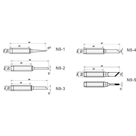 79-1926 N9-2 Spare tip for ZD-8901, ZD-8916, ZD-8936 - BiF Electronic