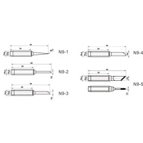 79-1936 N9-3 Spare tip for ZD-8901, ZD-8916, ZD-8936 - BiF Electronic
