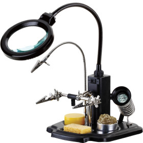 ZD-10Y helping hand, soldering iron holder, magnifier, LED light - BiF Electronic