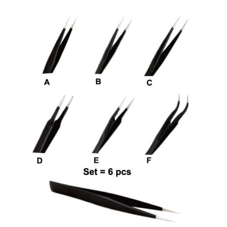 ZD-156D ESD tweezer, 120x9mm, high precision