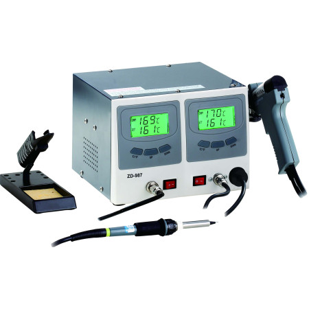 ZD-987 soldering station, desoldering station, 2-channel, 140 W - BiF Electronic