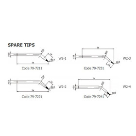 79-7211 W2-1 spare tip for ZD-551, ZD-555 - BiF Electronic