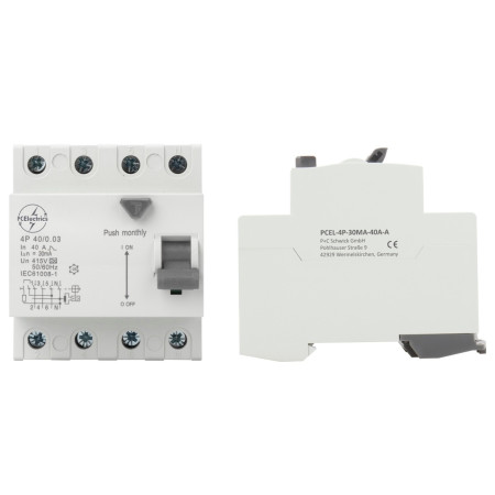PCEL-4P-30MA-40A-A RCCB, 4 pole, Type-A - BiF Electronic