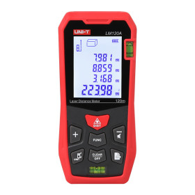 LM120A laser distance meter, 120m, 2 water carts, UNI-T