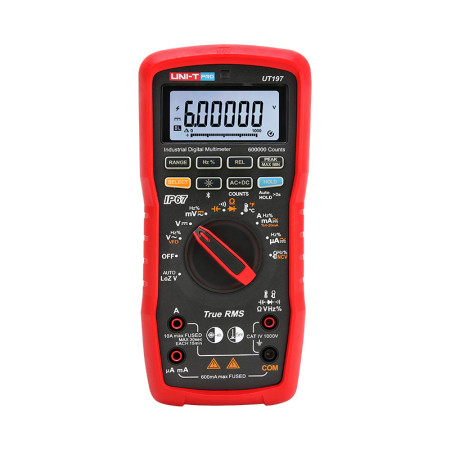 Multimètre numérique industriel UT197, 600 000 points, 1 000 V, CAT IV, valeur efficace vraie (TRUE RMS), IP67