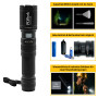 PCW12H LED Flashlight Rechargeable Hybrid 650lm Zoom Waterproof