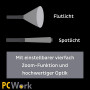 PCW12H LED Flashlight Rechargeable Hybrid 650lm Zoom Waterproof