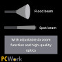 PCW12H LED Flashlight Rechargeable Hybrid 650lm Zoom Waterproof