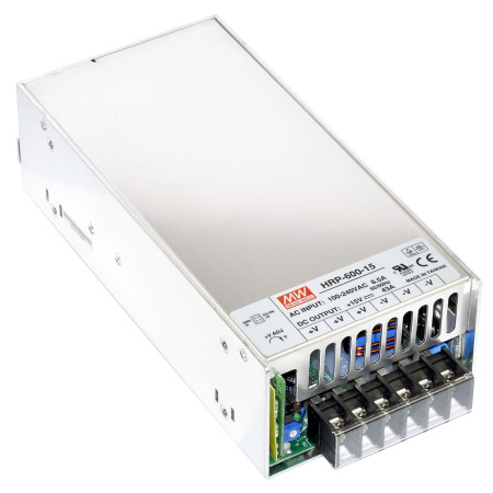 HRPG-600-15 Switching power supply, closed, 645W, PFC 15V, 43A, MEAN WELL