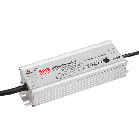 HVGC-65-500A Led driver, IP65 65W, 13-130V, 500mA CC, MEAN WELL