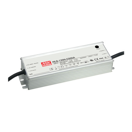 HLG-120H-C700A LED driver, IP65 150W, 107-215V, 700mA CC, MEAN WELL
