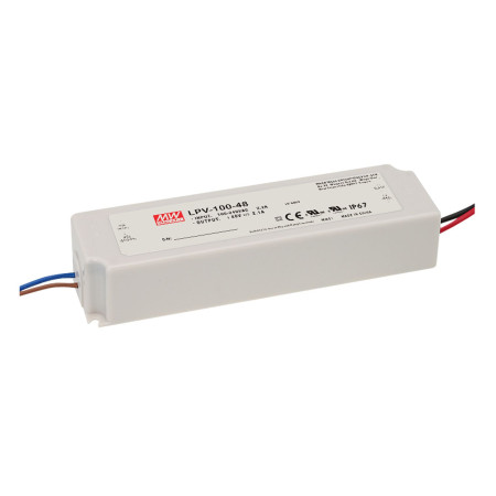 LPV-100-24, alimentateur LED, IP67, 100 W, 24 V, 4,2 A CV, MEAN WELL