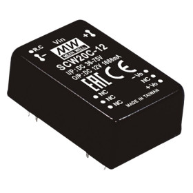 Convertisseur CC/CC SCW20C-05 36-75 V : +5 V, 4 000 mA, 20 W, MEAN WELL
