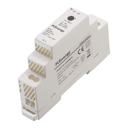 PCE15-12-1,25-DIN-S DIN Rail Power Supply, Slim, 15W, 12V, 1,25A