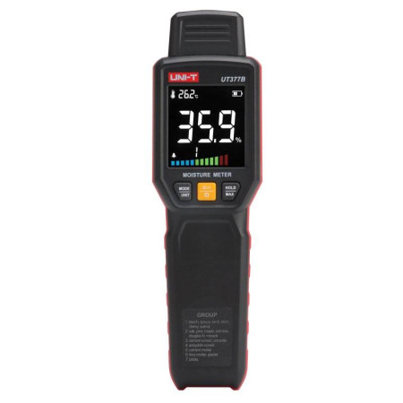 Appareil numérique de mesure de l'humidité du bois et des matériaux de construction UNI-T UT377B à sondes